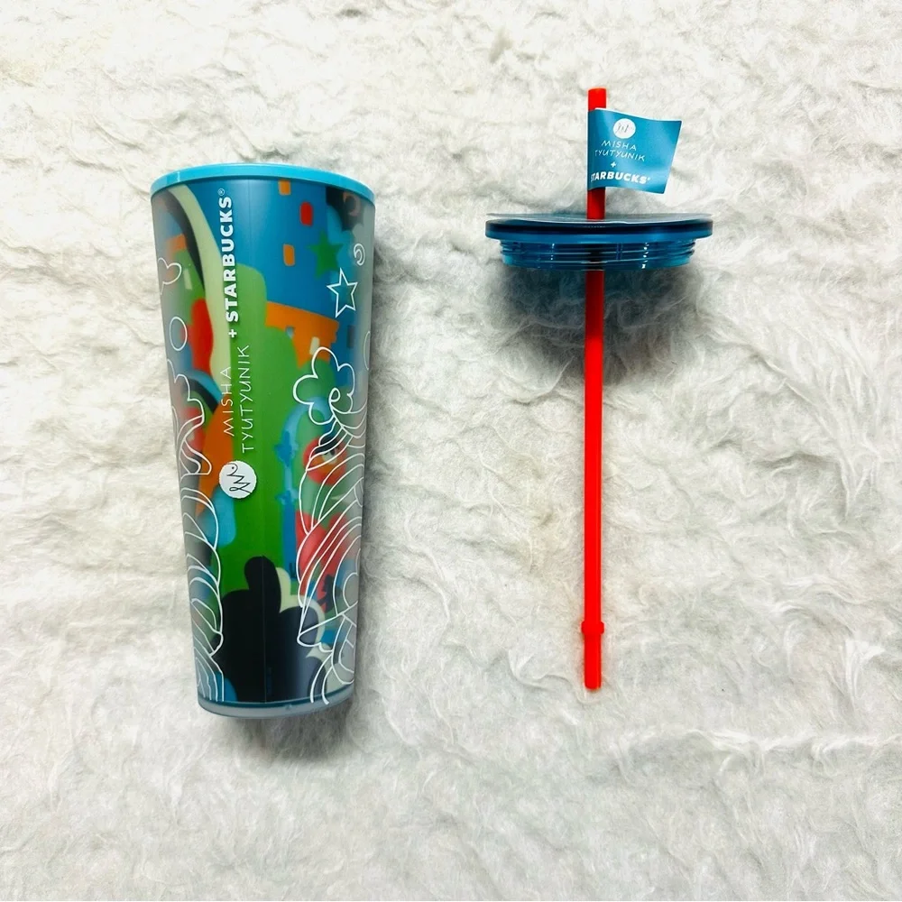 Starbucks Multicolor Tumbler with Red Straw